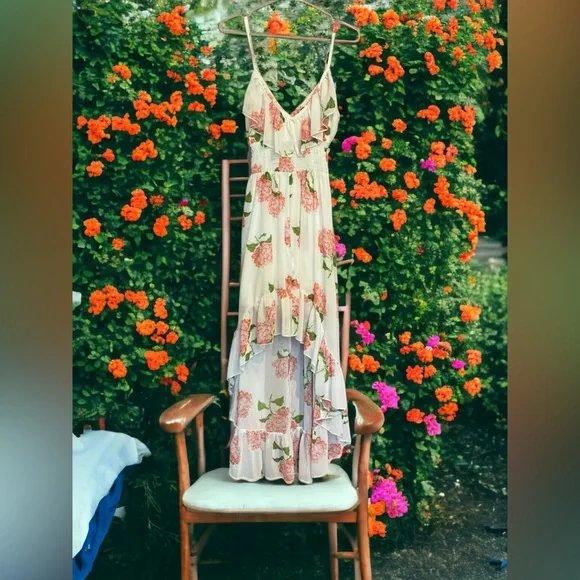 Heart & Soul White Floral High Low Dress XS - Picture 3 of 9